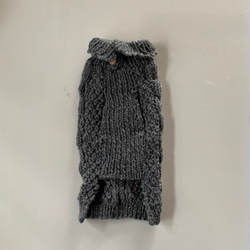 手編み婦人用ニット帽・犬用Sサイズニットセーターセット 4枚目の画像