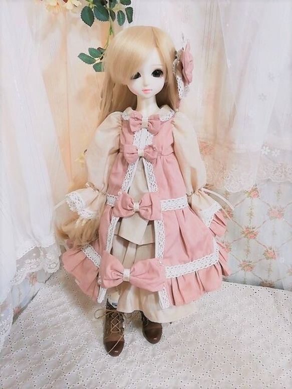 ❁MSD・SDMなど40㎝ドールサイズ❁ブルーのドレス3点セット