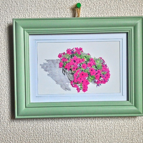 ポストカードサイズ 色鉛筆画 水彩画 5枚セット 花シリーズ ポストカードサイズ 色鉛筆画 水彩画 5枚セット 花シリーズ