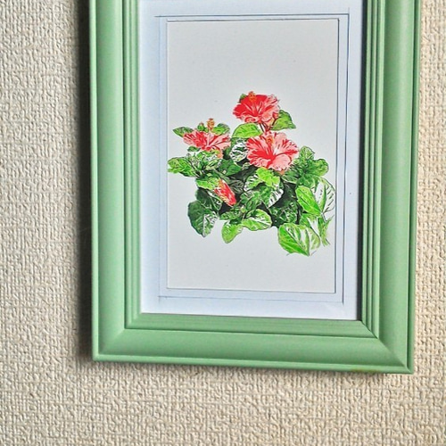 色鉛筆画、水彩画(高級額付き) d61d7732b0c7358096e7672c3e0789