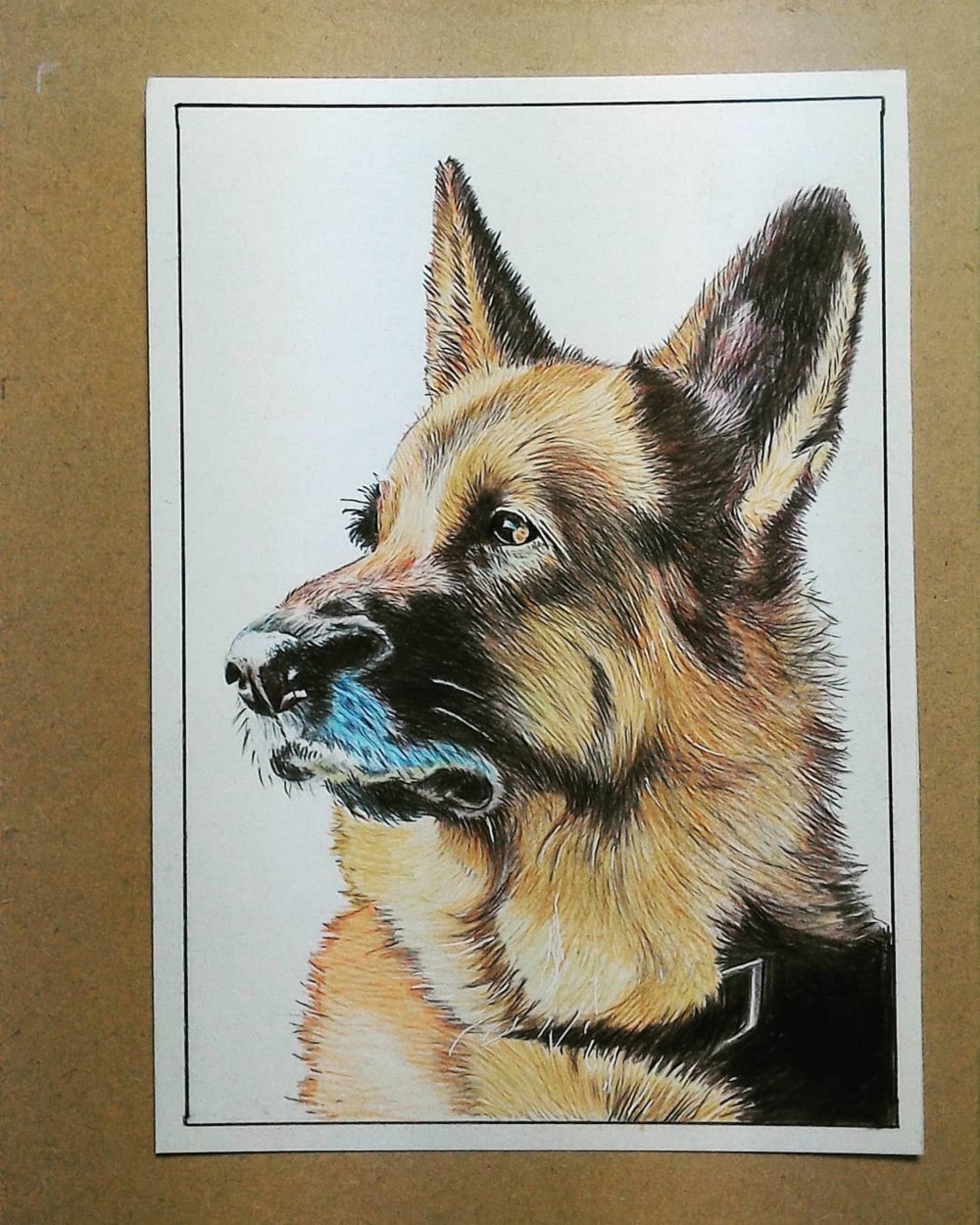 水彩画 原画 犬の絵（水彩画 原画 犬の絵 - メルカリ）