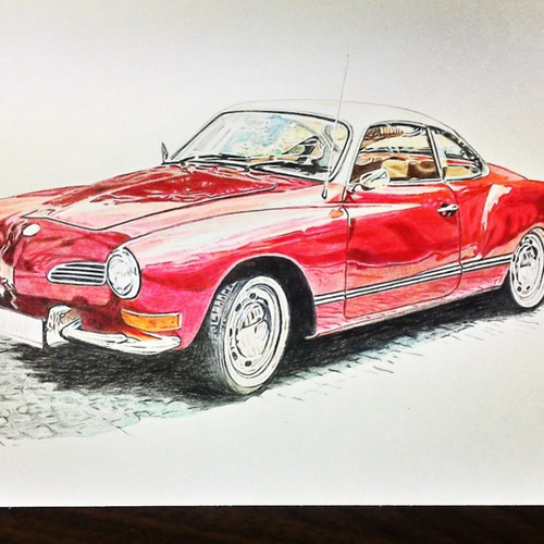 車 バイク描きます(色鉛筆) イラスト アトリエ雅夫 通販 車 バイク描きます(色鉛筆) イラスト アトリエ雅夫 通販