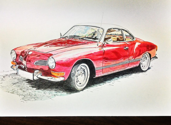 車 バイク描きます(色鉛筆) イラスト アトリエ雅夫 通販