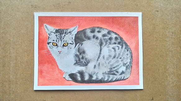 078しゃがんだ猫 原画 一点物 絵画 アトリエ雅夫 通販 11591394