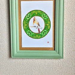 0045  色鉛筆　イラスト　小鳥　 A4サイズ 2枚目の画像