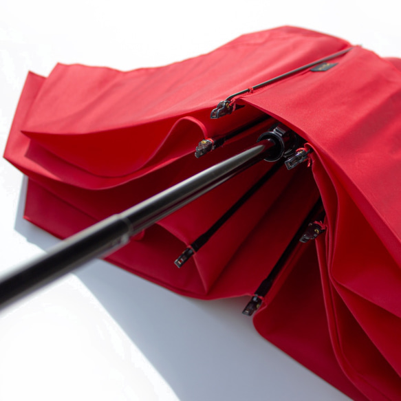 晴雨兼用折傘 スマートブレラ 三つ折りタイプ  サクラ タッセル付き 5枚目の画像