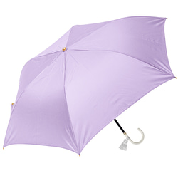 晴雨兼用折傘 スマートブレラ 二つ折りタイプ ライラック タッセル付き 5枚目の画像