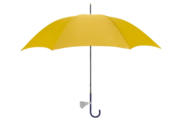 UVカット　雨かさ　カスタマイズ長傘　スマートブレラ　マスタード　タッセル付き 1枚目の画像