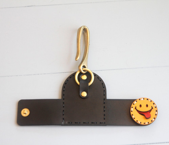 聴診器 ホルダー（SMILE スマイリー・ブラック） 5枚目の画像