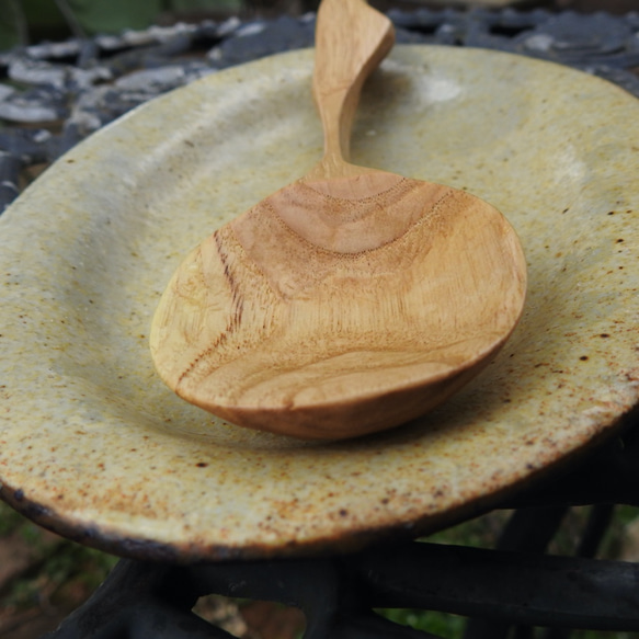 ウッドクラフト　栗の木（チェスナッツ ）のスプーン　#15 10枚目の画像