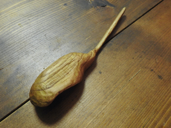 ウッドクラフト　栗の木（チェスナッツ）のスプーン 5枚目の画像