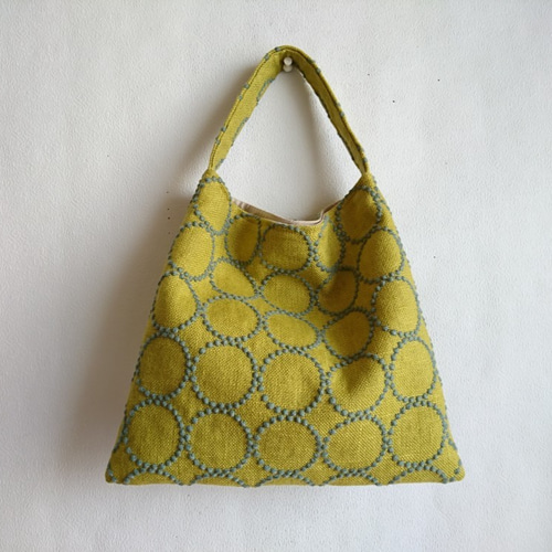 ミナペルホネン ハンドメイド metsa イエロー ワンハンドル バッグ