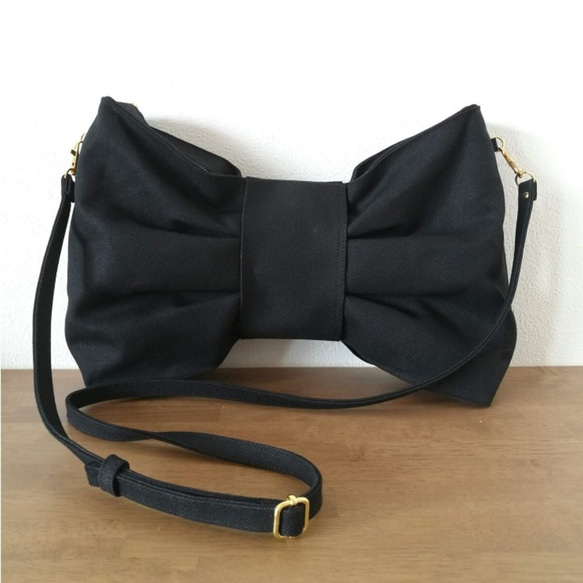 forbitches BOW BAG バッグ リボン型 ブラック ForBitches Bow shaped bag - Black - Women | 22WFBBO036PEWEE