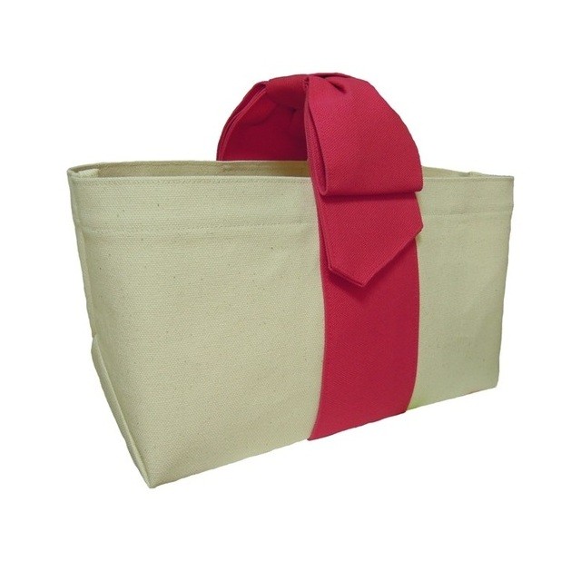 Cherish　リボンハンドルトートバッグ／ホットピンク〔受注生産〕