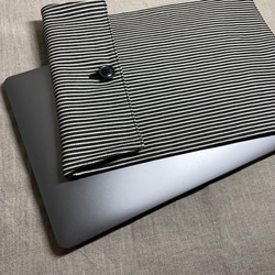 ノートパソコンケース　MacBook Air & Pro用　インナーケース　ヒッコリーデニム 3枚目の画像
