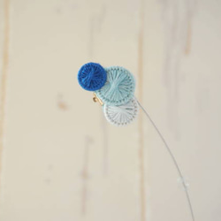 アイスブルーのイヤーカフ　（タッセルピアス ・イヤリング セット　+３００円） 4枚目の画像