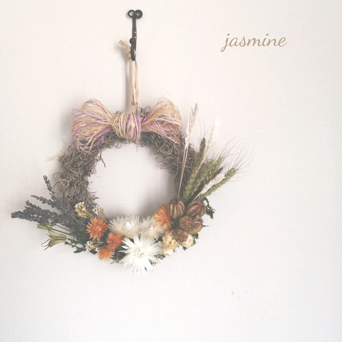 フラワー・リース jasmine ジャスミンカラーリース ナチュラルリース オールシーズン 春夏
