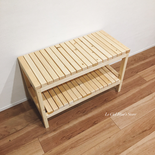 すのこ2段ベンチチェア ソファ・ベンチ 家具工房KARIMIKI 通販