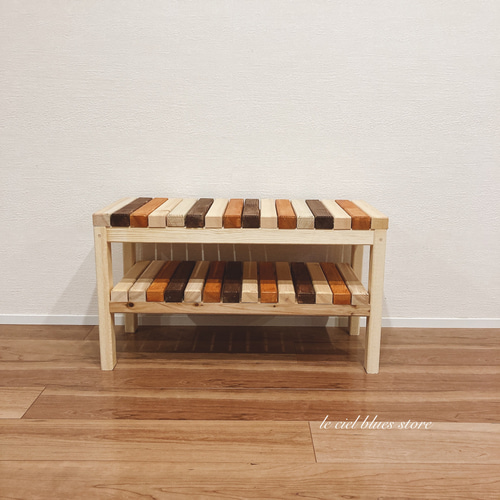 カラフルすのこ2段ベンチチェア ソファ・ベンチ 家具工房