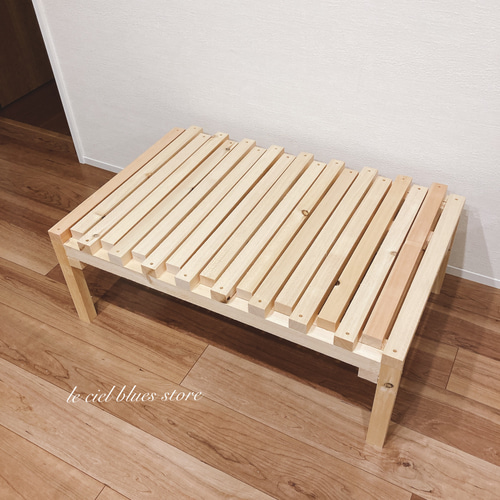 木製 キッズベンチ ナチュラル 玄関 小さなベンチ ハンドメイド
