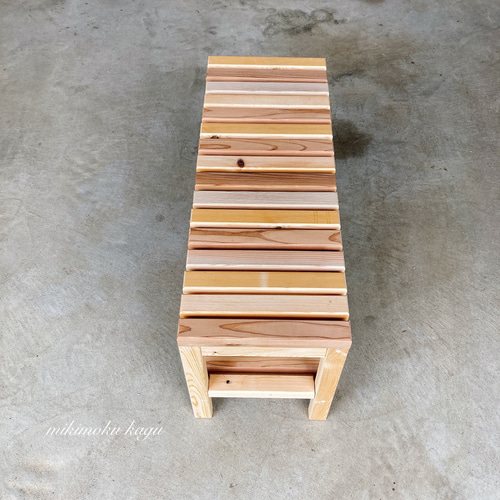 自然の色味そのまますのこ2段ベンチチェア ソファ・ベンチ 家具