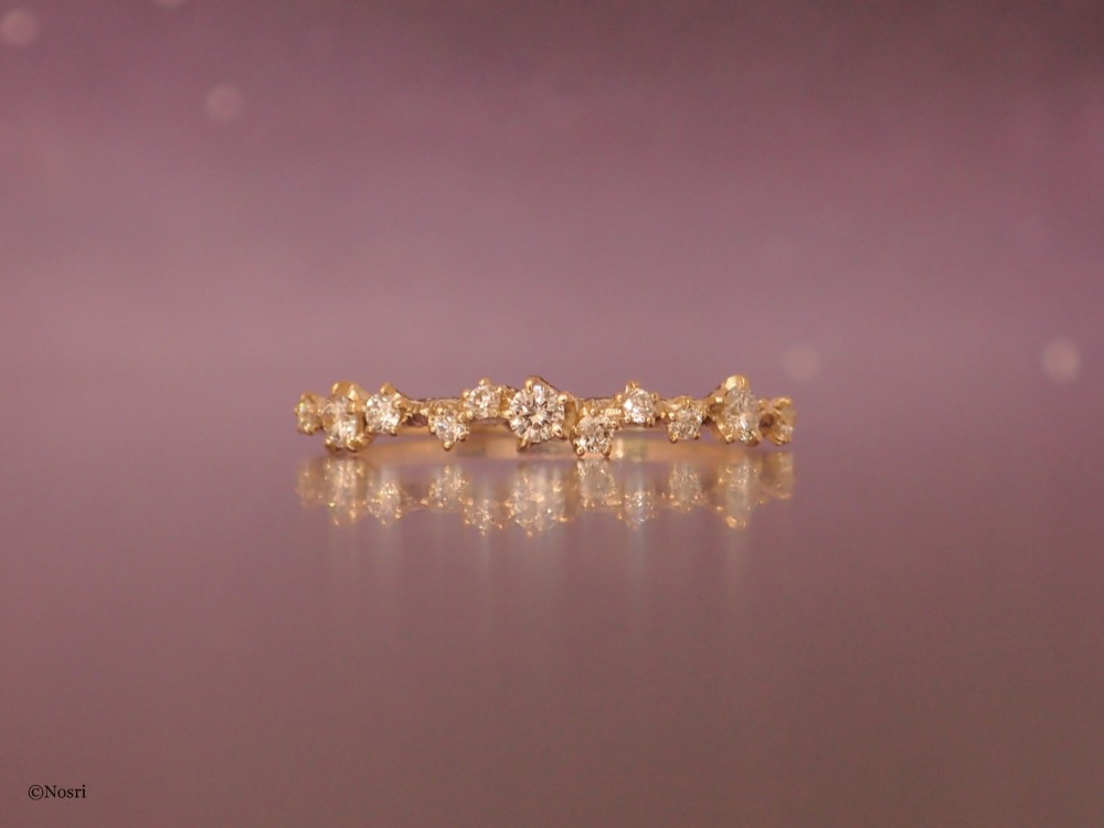 星屑の指輪 ダイヤモンド K10（エトワール リング）creema限定