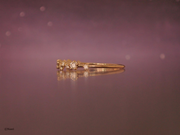 星屑の指輪 ダイヤモンド K10（エトワール リング）creema限定 2枚目の画像