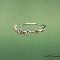星屑の指輪 ブラウンダイヤモンド K10（エトワール リング）creema限定 8枚目の画像