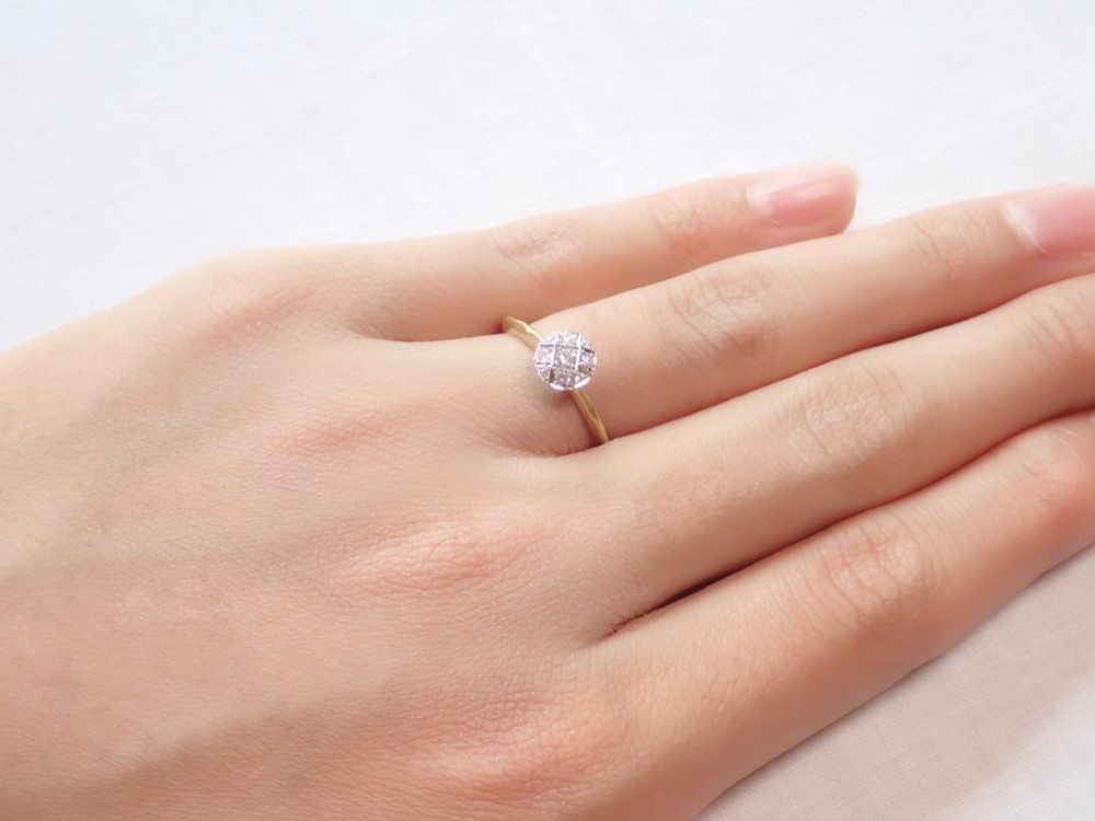 ステラ モダン リング 〔プラチナ K18 ダイヤモンド〕