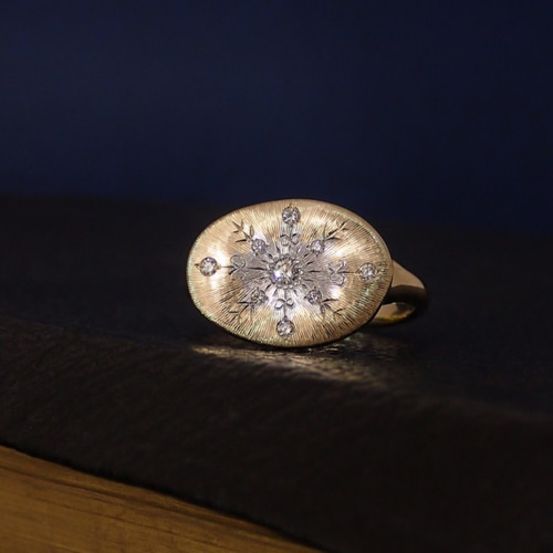 ステージ シルクサテンリング ダイヤモンド〔手彫り エングレービング