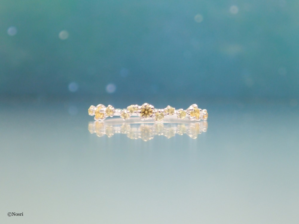 星屑の指輪 イエローサファイア（エトワール リング）creema限定