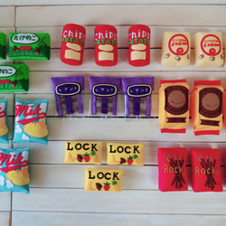 完成品】フェルト ままごと スーパーマーケット みんな大好きお菓子①