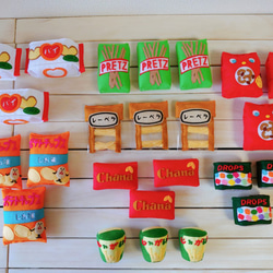 完成品】フェルト ままごと スーパーマーケット みんな大好きお菓子②