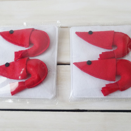 完成品】フェルト ままごと スーパーマーケット お肉・お魚 8種セット