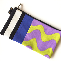 Nemi名義圖案的Petanko小袋*黃綠色×紫色 第1張的照片
