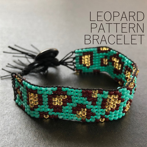 14kgf レオパードクォーツ×ターコイズ