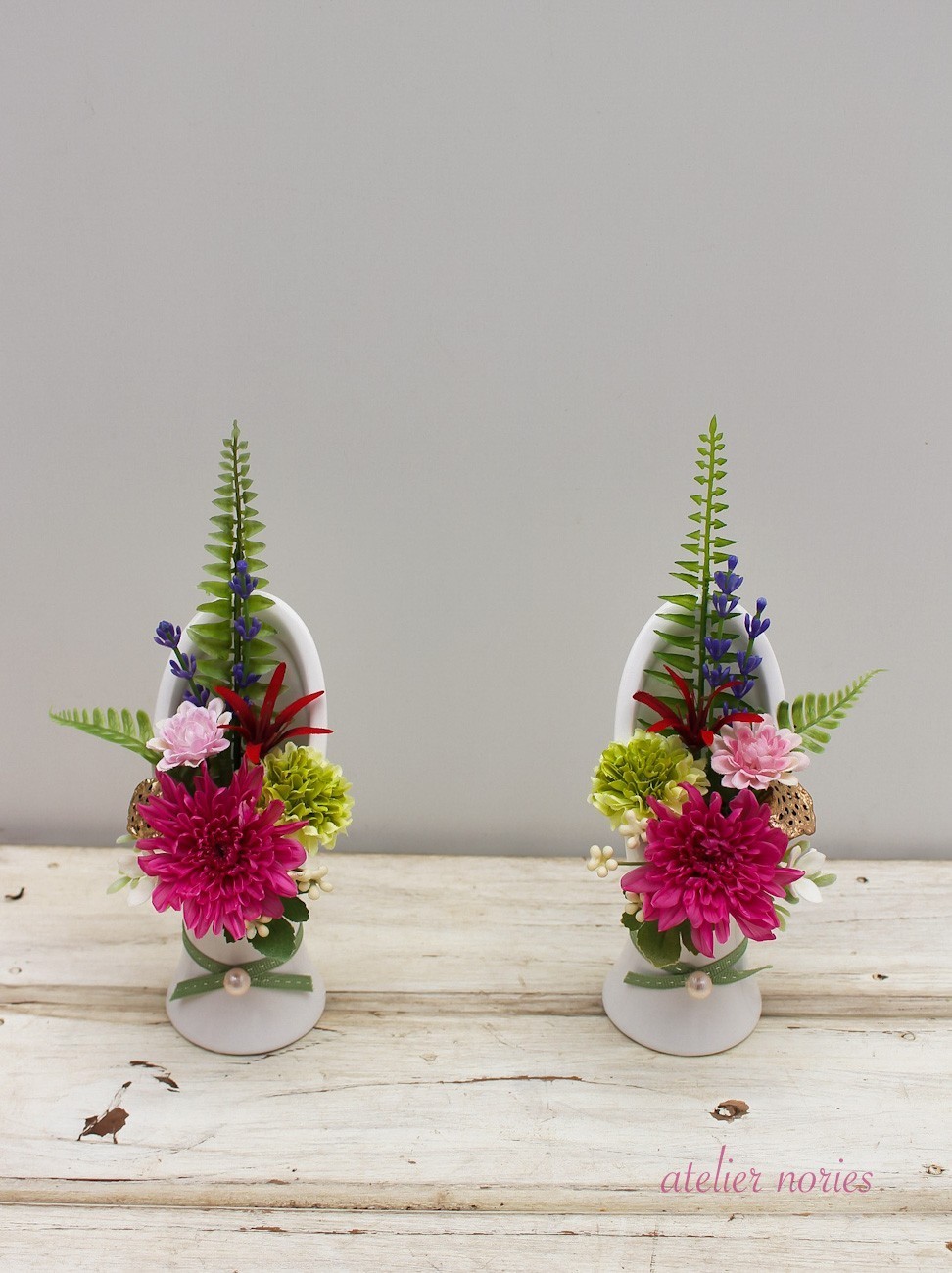 うらら　プリザーブドフラワーのお供え花　一対（２個）　気温の高くなるこの時期にお仏壇を彩るアレンジメント