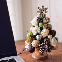 再販x35 クリスマスの小さな贈り物　クルミのミニミニツリー　手のひらサイズのクリスマスツリー 5枚目の画像