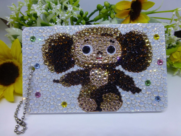 パスケース※きらきらチェブラーシカ※スワロフスキー パスケース・定期