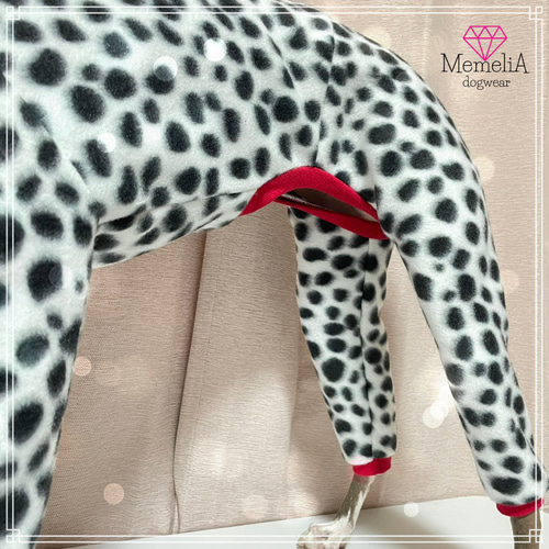 確認用♡ハンドメイド犬服　ロンパース　絹　着物リメイク　＋ダルメシアン 受付11月30日まで！イタグレ用犬服】早めの冬支度に!!高級感ある