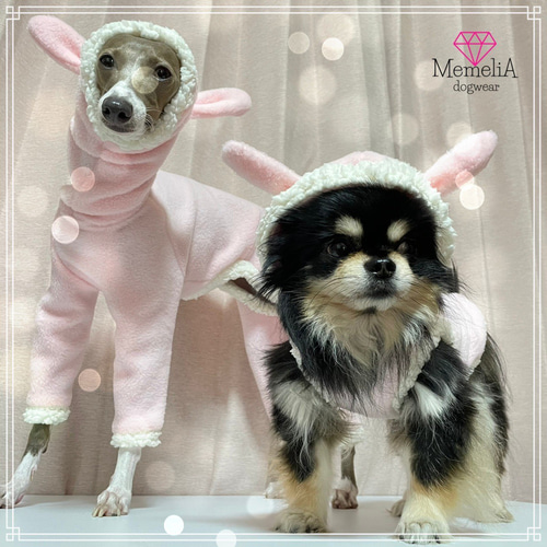 イタグレ服 ハンドメイド 白くま♡もこもこロンパース