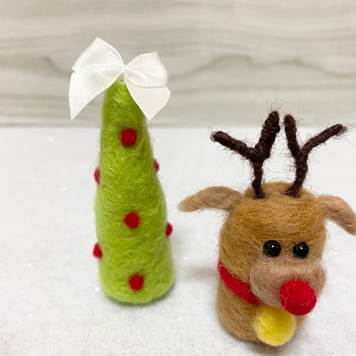 Creema限定 送料無料】羊毛フェルト✲*ﾟツリー＊トナカイ＊サンタ