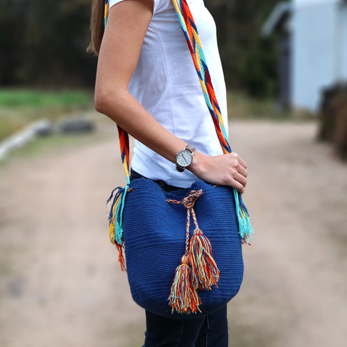 【ぺこさん専用】ワユーバッグ wayuu bag ショルダーバッグ 巾着バッグ ☆ショルダーバッグ ☆WAYUU BAG（ワユーバッグ） ☆手編み ショルダー