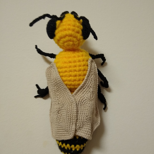 みつばち様　あみぐるみ ハンドメイド みつばち あみぐるみ 蜂 ミツバチさんの通販 by