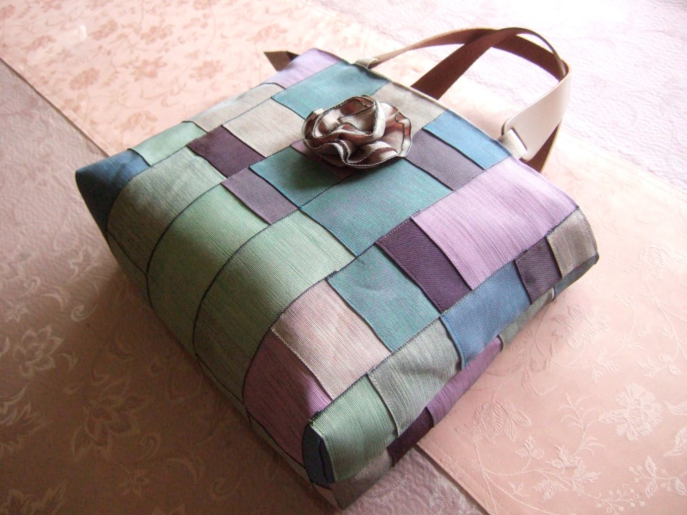 畳縁モザイクバッグ