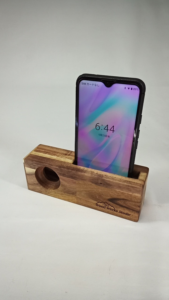 【木心】 スマートフォン・スピーカー (アカシア材) 木心】 スマートフォン・スピーカー (アカシア材)
