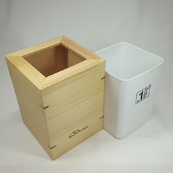 木製　ゴミ箱　ゴミ袋が見えない小型タイプ　３ 2枚目の画像