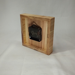 木製　ヒノキ無垢材＆杉無垢材の掛け時計 4枚目の画像