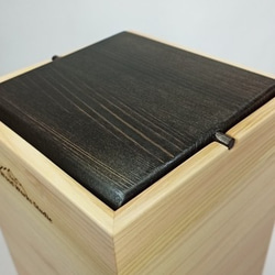木製　ヒノキのスイングタイプのゴミ箱　 8枚目の画像