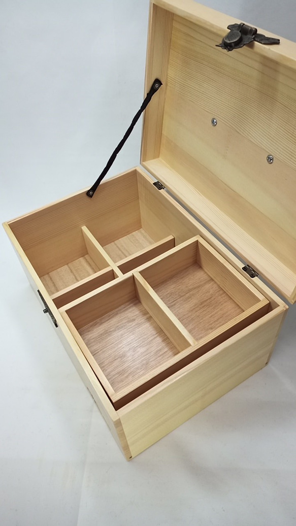木製　薬箱・メイクBOX・ソーイングBOX　 シリーズ10th 5枚目の画像